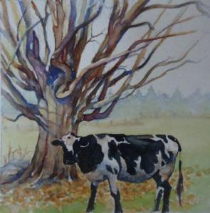 Cow Resting by Dancing Tree - (c) Kay Morris